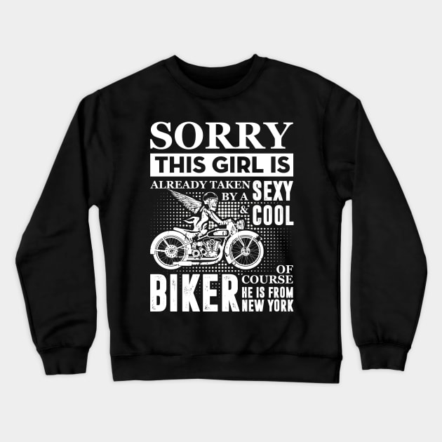 this girl taken by a biker Crewneck Sweatshirt by chuhe86